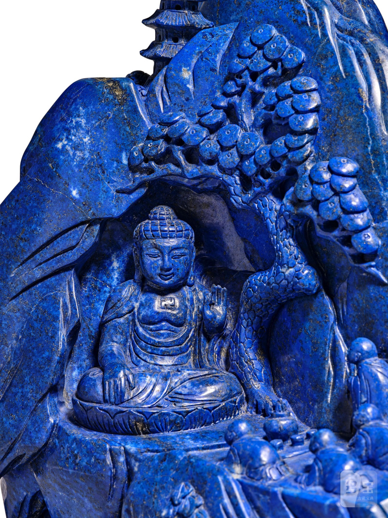 二十世紀 青金石山子 | A LAPIS LAZULI BOULDER - 图3